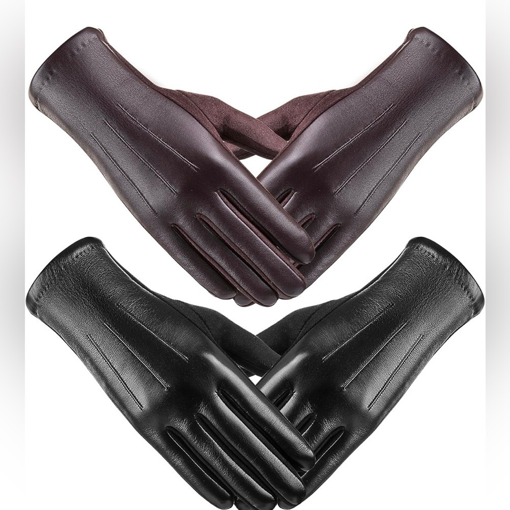 Gloves, Intelligent Touch Screen Warm and Comfortable Wool Lined Gloves 2 Pairs